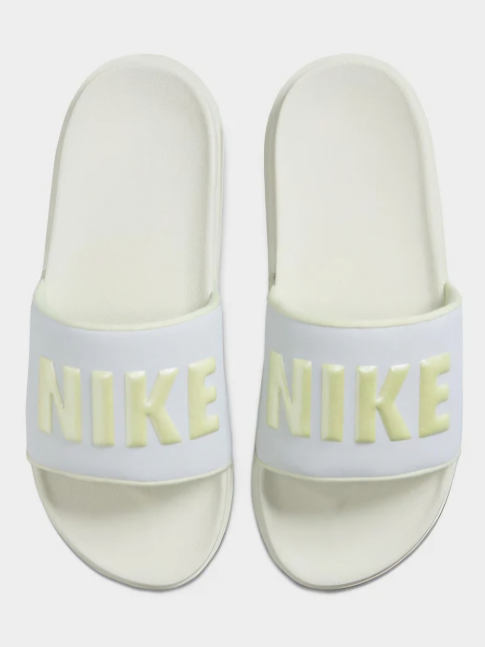 BNWT Nike Offcourt Slide Light Silver Barely Volt BQ4632-013 Women’s Size 7